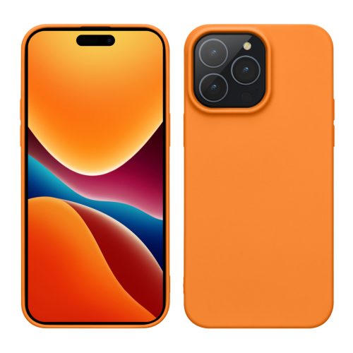 Pouzdro Kwmobile pro Apple iPhone 15 Pro, oranžové, silikonové, 61959.15