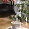 Ceainic izolat Navaris, 1.5L, negru, mentine bauturile calde pana la 9 ore, 51053.02