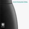 Ceainic izolat Navaris, 1.5L, negru, mentine bauturile calde pana la 9 ore, 51053.02