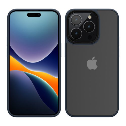 Pouzdro Kwmobile pro Apple iPhone 15 Pro, modré/průhledné, polykarbonátové, 61963.17