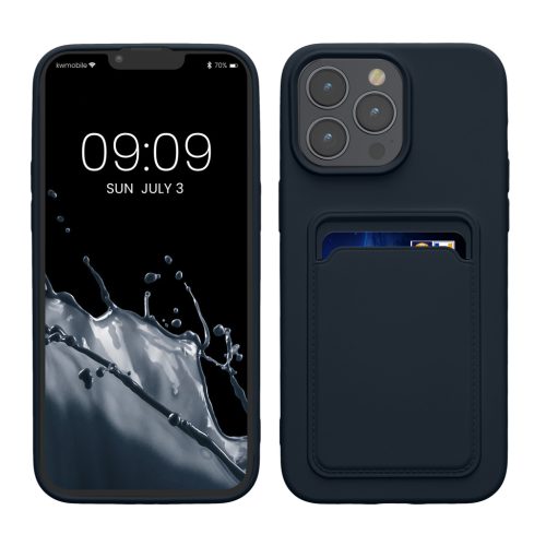 Pouzdro Kwmobile pro Apple iPhone 15 Pro Max, tmavě modré, silikonové, 62020.17