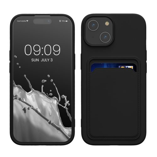 Pouzdro Kwmobile pro Apple iPhone 15, černé, silikonové, 62017.01