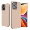 Pouzdro Kwmobile pro Apple iPhone 15 Pro Max, krémové, silikonové, 61960.225