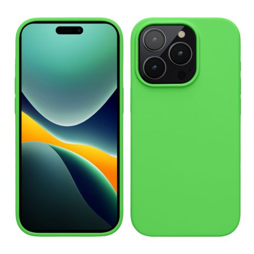 Pouzdro Kwmobile pro Apple iPhone 15 Pro, zelené, silikonové, 61955.159