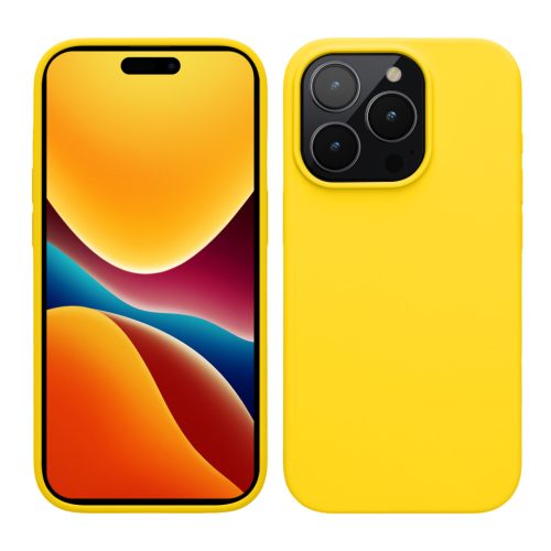 Pouzdro Kwmobile pro Apple iPhone 15 Pro, žluté, silikonové, 61955.165