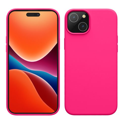 Pouzdro Kwmobile pro Apple iPhone 15 Plus, růžové, silikonové, 61954.77