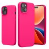 Pouzdro Kwmobile pro Apple iPhone 15 Plus, růžové, silikonové, 61954.77