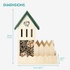 Hotel pentru insecte Navaris, cu ghiveci pentru flori, din lemn si bambus, NAV000025VF001C