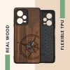 Kryt Kwmobile pro Xiaomi Redmi Note 12 Pro 5G, hnědo-modrý, dřevo, KWM000018BW004C