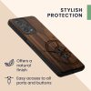 Kryt Kwmobile pro Xiaomi Redmi Note 12 Pro 5G, hnědo-modrý, dřevo, KWM000018BW004C