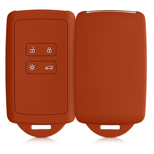 Kryt na klíče od auta Kwmobile pro Renault 4 Buttons - Smart Key, Oranžový, Silikon, KWM000009SO043C