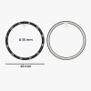 Rám ciferníku Kwmobile pro Samsung Galaxy Watch 6 Classic, černá/stříbrná, hliník, KWM000024TK001C