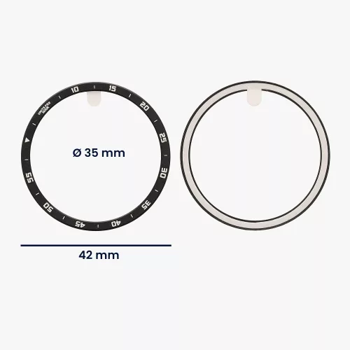 Rám ciferníku Kwmobile pro Samsung Galaxy Watch 6 Classic, černá/stříbrná, hliník, KWM000024TK001C