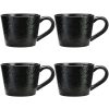 Set 4 Cani Navaris Linen Artisan, 350ml, 4 piese, negru, ceramica, NAV001WX8DR029C