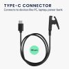 Kwmobile USB nabíjecí kabel pro Garmin vivomove Trend / Lily / HR / Forerunner 35 / 30 / 735XT, černý, plastový, KWM000024UH001C