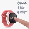 Sada 2 ks krytů Kwmobile s bezpečnostním sklem pro Fitbit Versa 4/Sense 2, transparentní/růžový, plast, KWM000024UJ003C