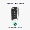 Sada 2 samolepek na klíče od auta Kwmobile pro VW 3 tlačítka, černá, PVC, KWM000024UP001C