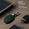 Kryt klíče od auta Kwmobile pro Dacia/Renault 2 Buttons, tmavě zelená, ekologická kůže, KWM000024UT002C