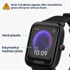Sada 2 ks ochranných fólií Kwmobile pro Amazfit Bip U/Bip U Pro, transparentní/černá, polymer, KWM000024VJ001C