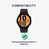 Sada 2 ks ochranných fólií Kwmobile pro Samsung Galaxy Watch 4, transparentní/černá, polymer, KWM000024WE001C