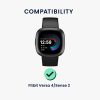 Sada 2 ks ochranných fólií Kwmobile pro Fitbit Versa 4/Sense 2, transparentní/černá, polymer, KWM000024WK001C