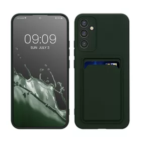   Pouzdro Kwmobile pro Samsung Galaxy A34 5G, tmavě zelené, silikonové, KWM0000191B004C
