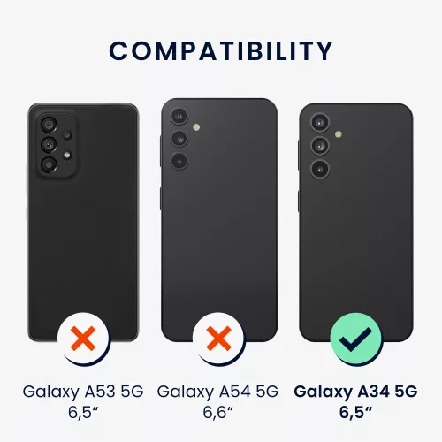 Pouzdro Kwmobile pro Samsung Galaxy A34 5G, tmavě zelené, silikonové, KWM0000191B004C