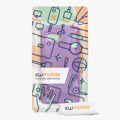 Pouzdro Kwmobile pro Google Pixel 7a, fialové, silikonové, KWM000019YE028C