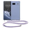 Pouzdro Kwmobile se šňůrkou na krk pro Google Pixel 7a, modré, silikonové, KWM000019YH005C