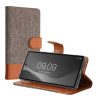 Pouzdro Kwmobile pro Google Pixel 7a, šedé/hnědé, textilní, KWM000020HX001C