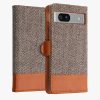 Pouzdro Kwmobile pro Google Pixel 7a, šedé/hnědé, textilní, KWM000020HX001C