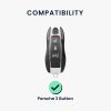 Kryt klíče od auta Kwmobile pro Peugeot 3 Buttons, tmavě zelený, silikon, KWM000008IA003C