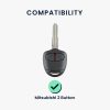Kwmobile kryt klíče od auta pro Mitsubishi 2 Buttons, tmavě zelený, silikon, KWM000008JC002C