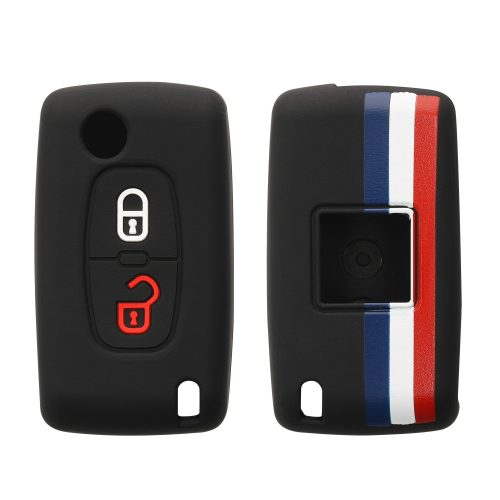 Kryt na klíče od auta Kwmobile pro Peugeot/Citroen 2 tlačítka, vícebarevný, silikon, KWM0000093T004C