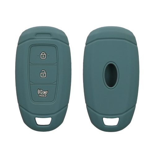 Kryt na klíče od auta Kwmobile pro Hyundai 3 Buttons - Keyless Go, tmavě zelený, silikon, KWM000009FX002C