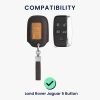 Kryt klíče od auta Kwmobile pro Land Rover 5 tlačítek, šedá/světle hnědá, eko kůže, KWM000024XP001C