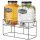 Dozator dublu bauturi Navaris, 5L, suport metalic, 2 compartimente, NAV000017KN003C