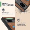 Pouzdro Kwmobile pro Google Pixel 7a, hnědé/modré, dřevo, KWM000019YK006C