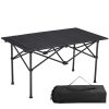 Masa pliabila Navaris din aluminiu, 95x55 cm, versatila, negru, NAV0000272F001C