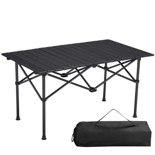 Masa pliabila Navaris din aluminiu, 95x55 cm, versatila, negru, NAV0000272F001C