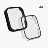 Sada 2 ks krytů Kwmobile s bezpečnostním sklem pro Amazfit Bip 5, Transparent/Black, Plastic, KWM000024ZC002C