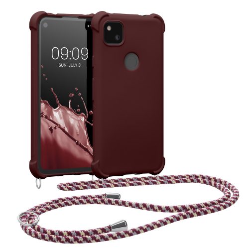 Pouzdro Kwmobile pro Google Pixel 4a, vínové, silikonové, KWM0000126T014C