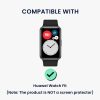 Sada 2 ks pouzder Kwmobile pro Huawei Watch Fit, průhledná/černá, plast, KWM000024ZO001C