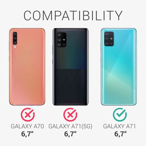 Pouzdro Kwmobile pro Samsung Galaxy A71, oranžové, silikonové, KWM000010ZJ029C