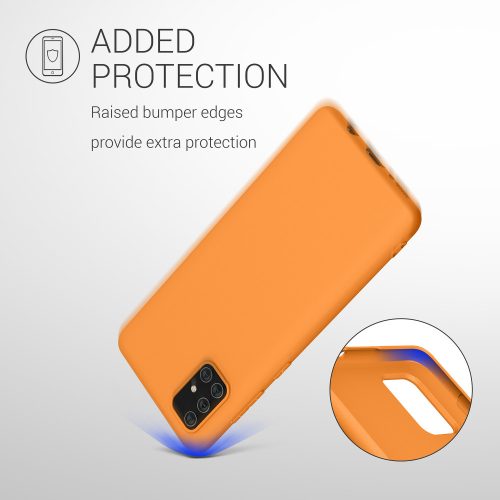 Pouzdro Kwmobile pro Samsung Galaxy A71, oranžové, silikonové, KWM000010ZJ029C