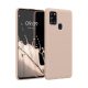 Pouzdro Kwmobile pro Samsung Galaxy A21s, krémové, silikonové, KWM000011GI022C