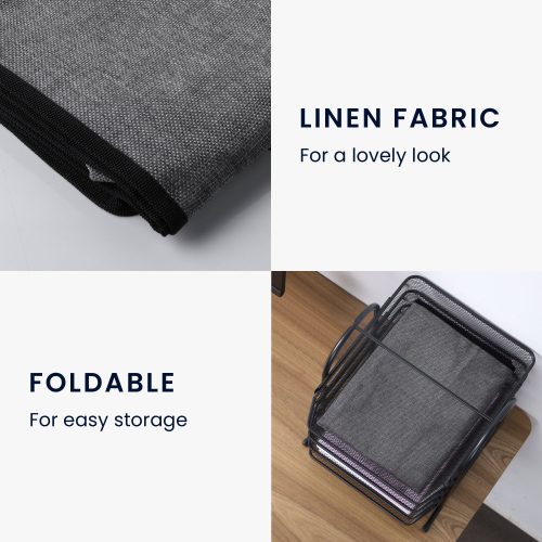 Kwmobile lněný kryt na 65palcovou TV, tmavě šedý, textil, KWM000017SW003C