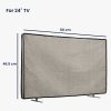 Kwmobile plátěný kryt na 24palcovou TV, světle hnědý, textil, KWM0000250A002C