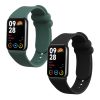 Sada 2 řemínků Kwmobile pro Xiaomi Mi Band 8 Pro, černá/tmavě zelená, silikon, KWM0000250D002C
