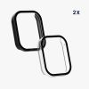 Sada 2 kompletních krytů Kwmobile pro Xiaomi Mi Band 8 Pro, průhledné/černé, plastové, KWM0000250O001C
